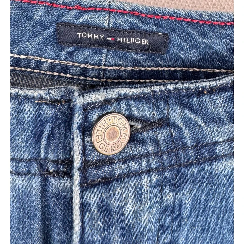 Tommy Hilfiger High‎ Rise Pleated Straight Leg jeans Y2K 90s retro sz 2